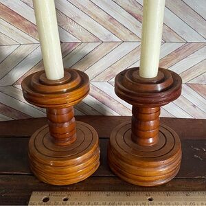 Elegant Wooden Candle Holders